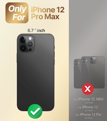 Étui iPhone 12 Pro Max avec support, étui téléphonique avec double support de coupe, étui de protection de luxe pour femmes
