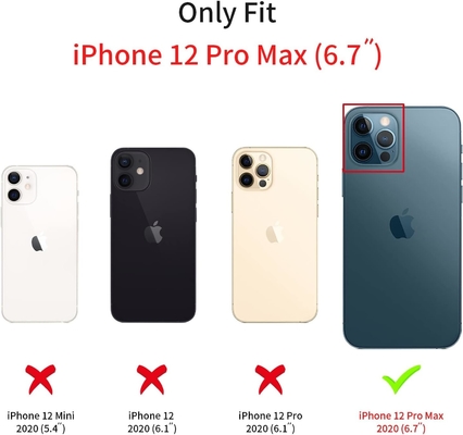 iPhone 12 Pro Max conception de boîtier transparent, intégré dans le luxe papier brillant de paillettes, pop et beau