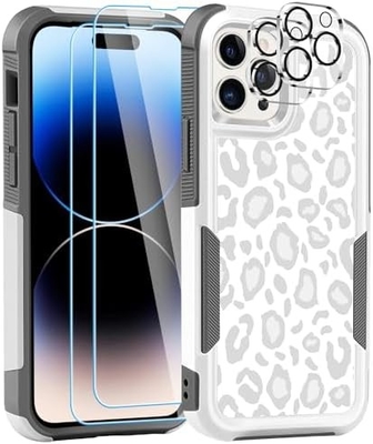 5 en 1 pour iPhone 15 Plus Casse, avec 2 paquets de protecteur d'écran + 2 paquets de protecteur de lentille de caméra, dur dur dur