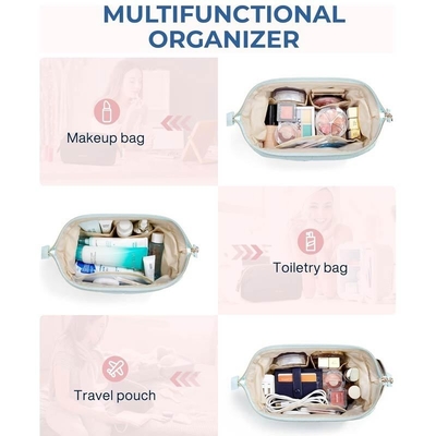 Sacoche cosmétique gonflée Sacoche cosmétique conçue avec un matériau gonflé aussi doux que durable