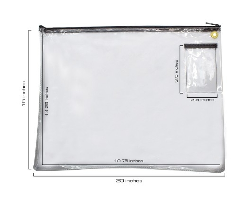Interoffice Transit Clear Mailbag Le sac à lettres transparent interoffice transit est idéal pour la lettre, le courrier de taille légale, les dossiers, les rapports et plus encore