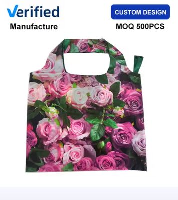 Sacs fourre-tout réutilisables pour courses, grands et durables, en polyester recyclé RPET en gros