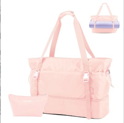 Sac à dos de voyage pour femmes pour les voyages, sac à main, sac à dos, avec compartiment à chaussures et poche humide, sac de tapis de yoga, sac de week-end pour la nuit