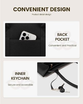 Sac pour ordinateur portable pour femmes, fourre-tout de travail pour ordinateur, sac à main d'affaires, porte-documents de bureau pour cadeau, voyage, enseignant