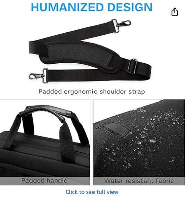 Sacoche pour ordinateur portable, mallette 15,6 pouces pour hommes, sac d'ordinateur verrouillable, sac de travail, sacoche bandoulière déperlante pour voyage, bureau, affaires