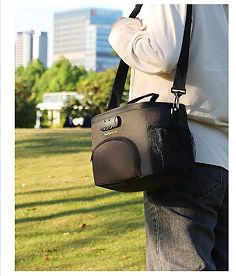 Sac à repas isolé avec verrouillage combiné - Durable, imperméable, sac frais doux avec épaule réglable pour hommes femmes