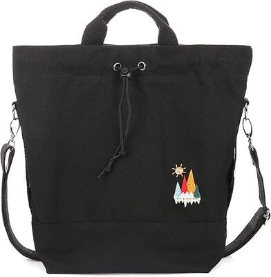 Sacs à main fourre-tout en toile pour femmes, sac de travail décontracté à bandoulière, sac à bandoulière avec broderie soleil