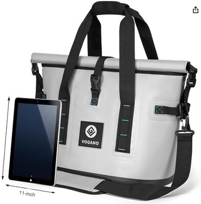 Sac isotherme souple de 40 canettes – Grand sac isotherme étanche avec joint étanche enroulable | Coffre à glace portable pour le camping, la plage, les voyages, les pique-niques | Rétention au froid 12 heures