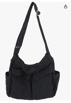 Canvas messenger bag - Large size - Backpack for traveling - Crossbody bag - Shoulder bag - Handbag - With pocket - Suitable for both men and women