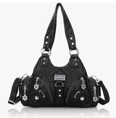 Sacs à main pour femmes Petits sacs d'épaule Hobo Vagen Sac à dos en cuir multi-poche avec fermeture à glissière