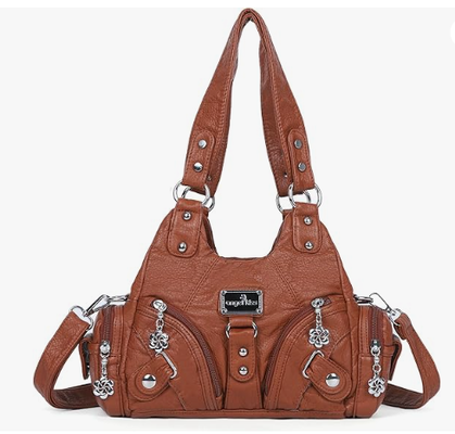Sacs à main pour femmes Petits sacs d'épaule Hobo Vagen Sac à dos en cuir multi-poche avec fermeture à glissière