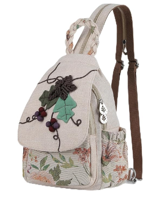 Sac à dos convertible pour femme, sac artisanal artisanal, magnifique sac à dos de jour décontracté pour femmes