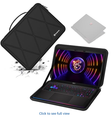 Étui de protection rigide en EVA pour MSI Raider GE68 HX 14V 16 pouces | Compatible avec MSI Raider GE68 HX 14V 16 pouces, MSI Vector 16 HX A14V/A13V, Sacoche antichoc pour ordinateur portable