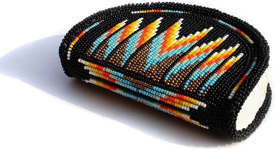Petit sac à monnaie en perles OU léger, fait à la main et de taille réglementaire, avec fermeture éclair latérale sécurisée, parfait pour les événements de jour de match