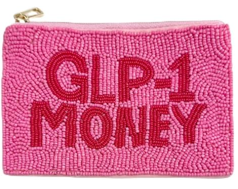 Porte-monnaie à perles avec fermeture éclair, motif cerise | Travail de perles fait main, organisateur compact, porte-espèces, rangement pour cartes, pochette à maquillage, accessoire cadeau, pour le quotidien