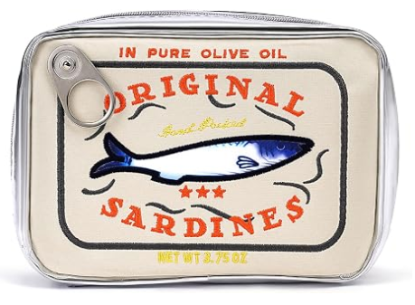 Sac de maquillage pour sardines en conserve, sac cosmétique pour poissons en fer blanc, sac créatif et mignon, sac à crayons Kawaii, sac à maquillage pour femmes