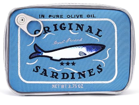 Sac de maquillage pour sardines en conserve, sac cosmétique pour poissons en fer blanc, sac créatif et mignon, sac à crayons Kawaii, sac à maquillage pour femmes