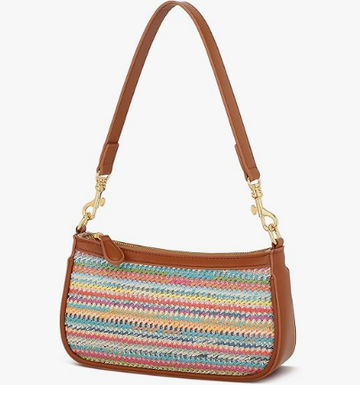 Petit sac à main noir pour femme, mignon mini sac à bandoulière fermeture éclair | 2 bretelles amovibles, sacs rétro sous le bras, sac bandoulière classique, sac à main pour femme