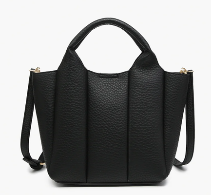 Functional backpack Bag made of vegan leather with secure top zip closure inside zip pocket two slip pockets and long adjustable strap for everyday