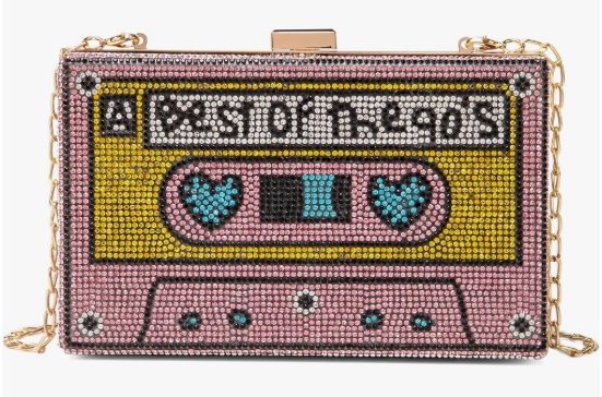 Women Retro Crossbody Bag Rhinestone Fun Unique Evening Clutch Purses for Women