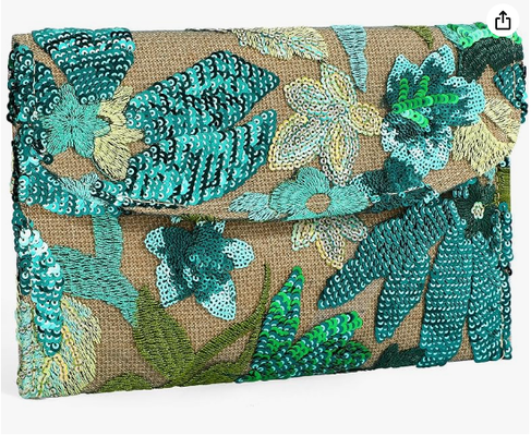 Broderie sac à main à perles à paillettes à perles à fleurs à perles d'embrayage à fleurs sac de soirée d'embrayage sac à main pour femmes