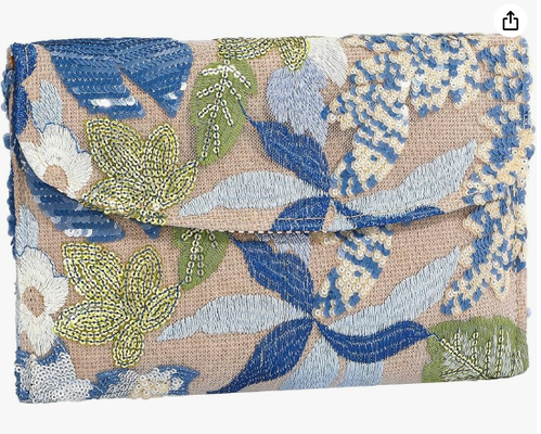 Broderie sac à main à perles à paillettes à perles à fleurs à perles d'embrayage à fleurs sac de soirée d'embrayage sac à main pour femmes