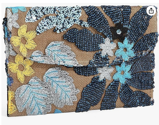 Broderie sac à main à perles à paillettes à perles à fleurs à perles d'embrayage à fleurs sac de soirée d'embrayage sac à main pour femmes