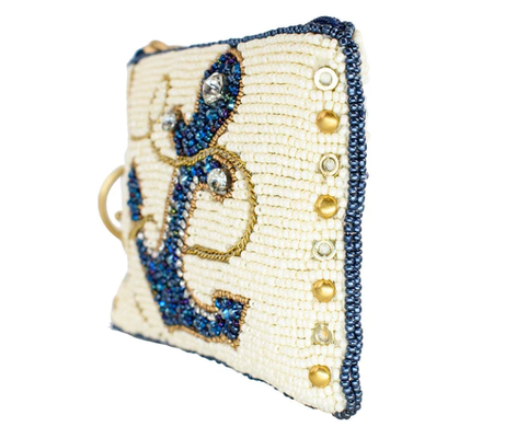 Sac à main à pièces de monnaie à l' œil attraper un papillon sac à monnaie avec des motifs floraux de perles audacieux joueur boucle de clef et fermeture à fermeture à glissière parfait pour les petits éléments essentiels