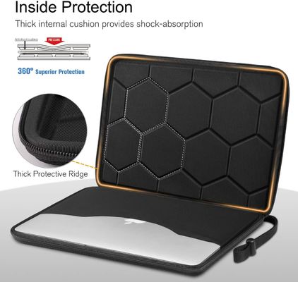 Étui pour ordinateur portable en EVA résistant à l'eau 13 pouces, étui de protection doté d'une surface durable en polyester 1680D pour un transport sécurisé