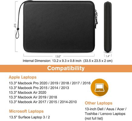 Résistant à l'eau 13&quot; surface de polyester d'EVA Laptop Protective Case 1680d