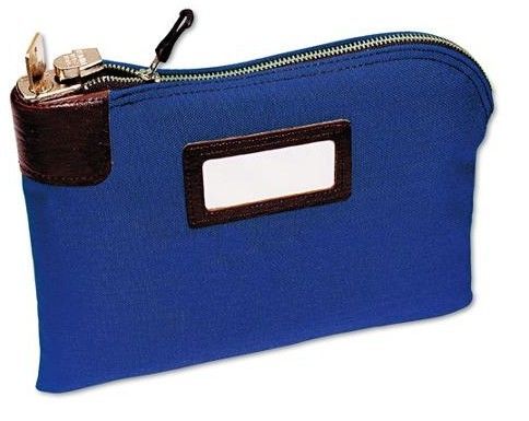 Sacs bancaires à fermeture à glissière lourds en nylon durable 70D avec logo en relief et sécurité de verrouillage pour une manipulation sécurisée du cash