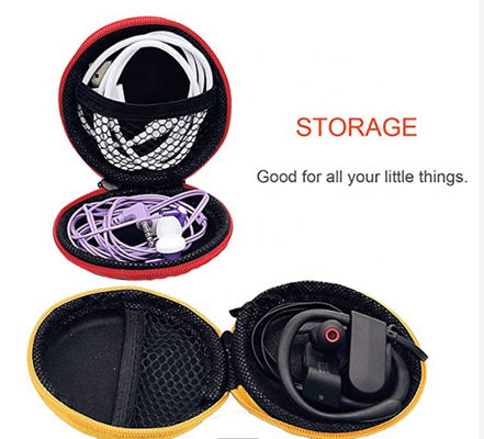 Doublure d'EVA Earphone Storage Case Fabric de tirette de couleurs d'ODM cinq