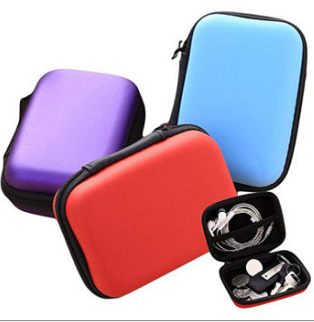 Couleurs noires 600D Polyester Portable Fermeture à glissière de voyage Protecteur Carcasse dure Petite EVA
