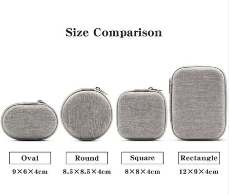Mini Earphone Pouch Case Velvet imperméable rayant le logo gravant en refief
