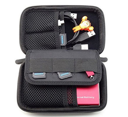 Boîte de sac de rangement EVA portable durable étanche à l'eau étanche aux chocs conçue pour les écouteurs appareils électroniques