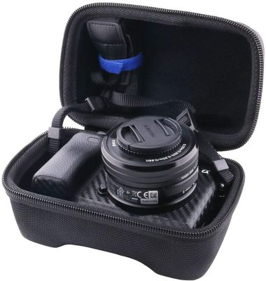EVA Camera Lens Storage Case antichoc Coral Fleece Lining Debossing Logo