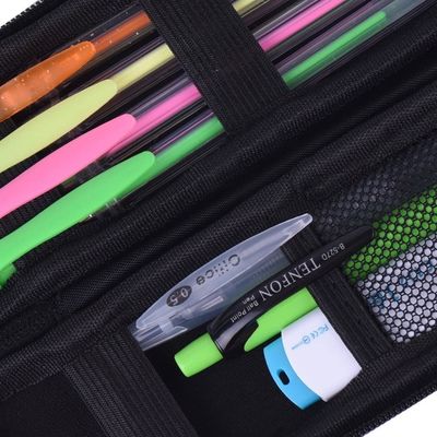 Cuir noir d'unité centrale de polyester de 3D EVA Hard Case Pencil Pouch 1800D