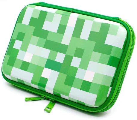 Doublure verte fluorescente de tissu de capacité d'EVA Stylish Pencil Case Big