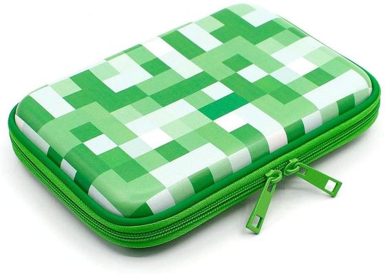 Doublure verte fluorescente de tissu de capacité d'EVA Stylish Pencil Case Big