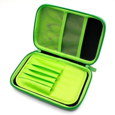Doublure verte fluorescente de tissu de capacité d'EVA Stylish Pencil Case Big