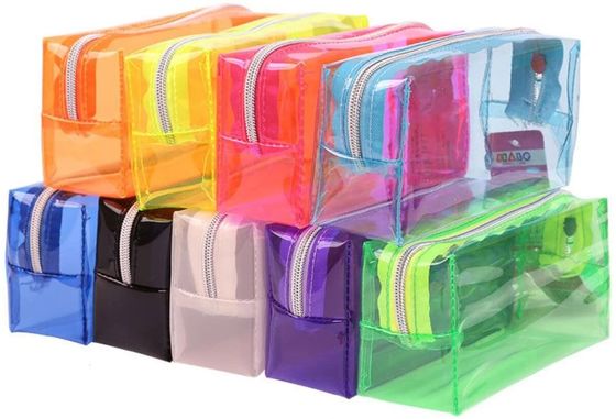 Trousse d'écolier en plastique dure d'EVA Transparent Pen Pouch Pvc avec des compartiments