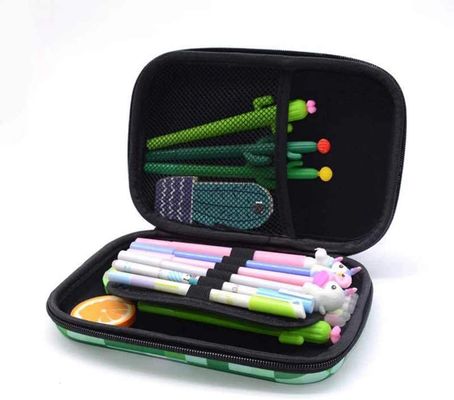 Poche dure en cuir de crayon de cas de PVC EVA Pencil Case 1800D Polyeste d'unité centrale