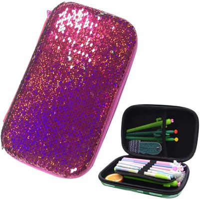 Poche dure en cuir de crayon de cas de PVC EVA Pencil Case 1800D Polyeste d'unité centrale
