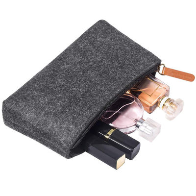 Étui à crayons portable et durable en feutre EVA de 3 mm, en nylon gris foncé, réutilisable et léger, adapté au bureau, à l'école et aux étudiants