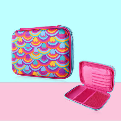Étui à crayons en EVA personnalisé, portable, fermeture éclair, léger, durable, réutilisable, écologique, sac de rangement pour la papeterie pour enfants et étudiants
