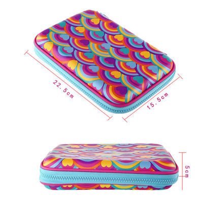 Étui à crayons en EVA personnalisé, portable, fermeture éclair, léger, durable, réutilisable, écologique, sac de rangement pour la papeterie pour enfants et étudiants