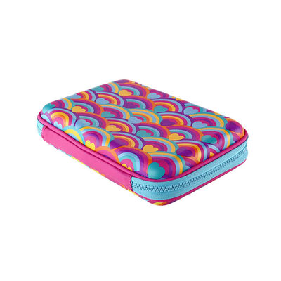 Étui à crayons en EVA personnalisé, portable, fermeture éclair, léger, durable, réutilisable, écologique, sac de rangement pour la papeterie pour enfants et étudiants