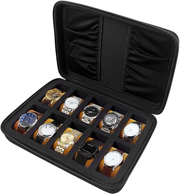 Hand Made Spandex EVA Watch Case Embossing Logo Collection Box