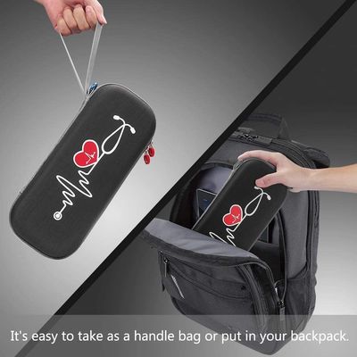 Kit de premiers soins de qualité médicale portable avec boîtier en mousse EVA imperméable aux chocs conçu pour la protection du stéthoscope et son transport facile