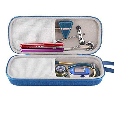 Kit de premiers soins de qualité médicale étanche à choc étanche à l'eau étui protecteur EVA avec fermeture à glissière et maillage rembourrée intérieur pour stéthoscope